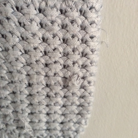 Zara Fishermans Knit Baby Blue Sweater Button Back - Picture 6 of 8